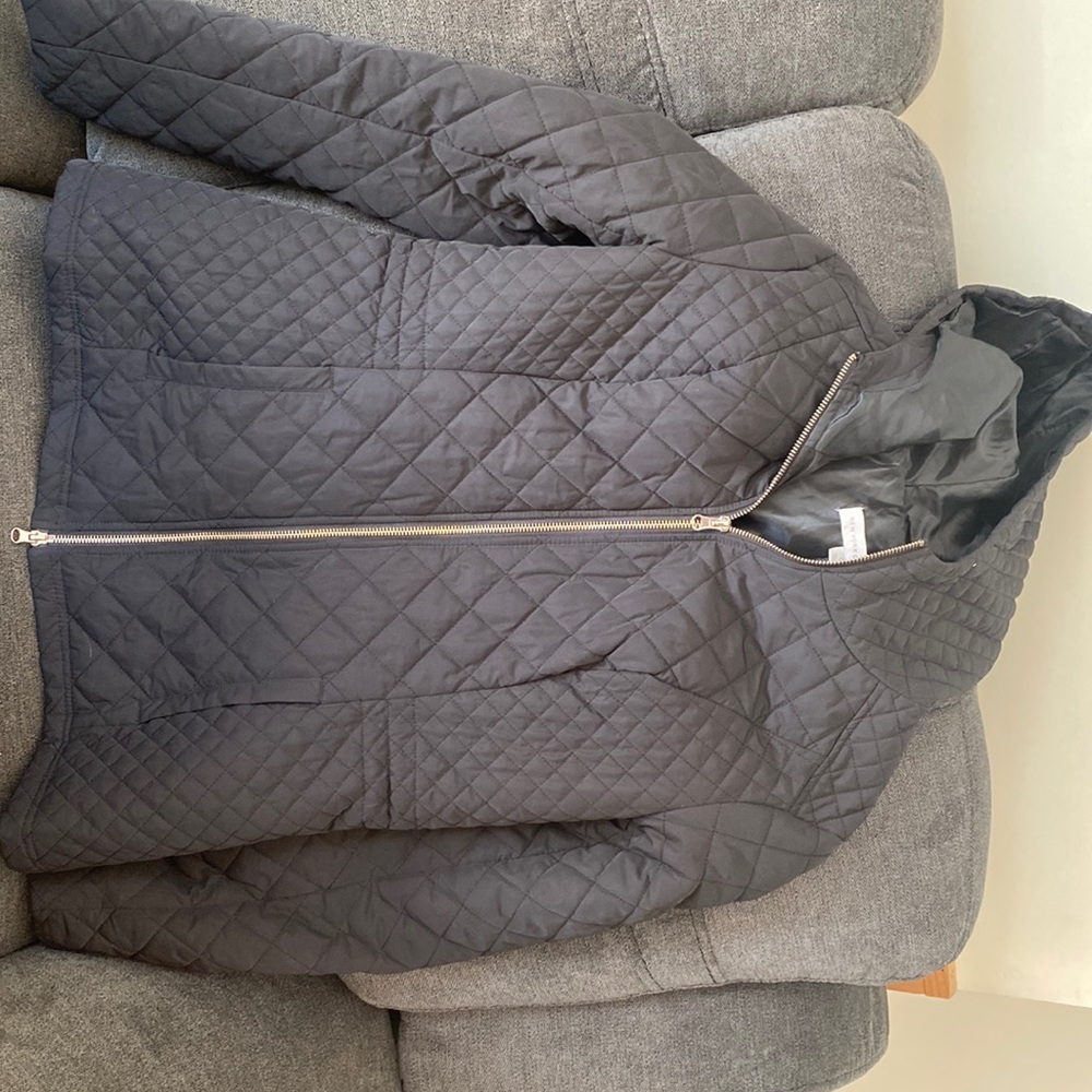 Black Nylon Polyester Hooded Jacket - image 1